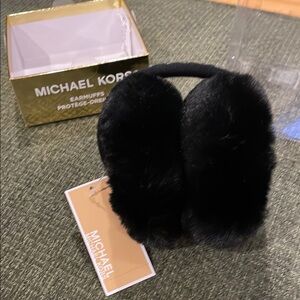 Michael Kors Black Earmuffs (one sz)